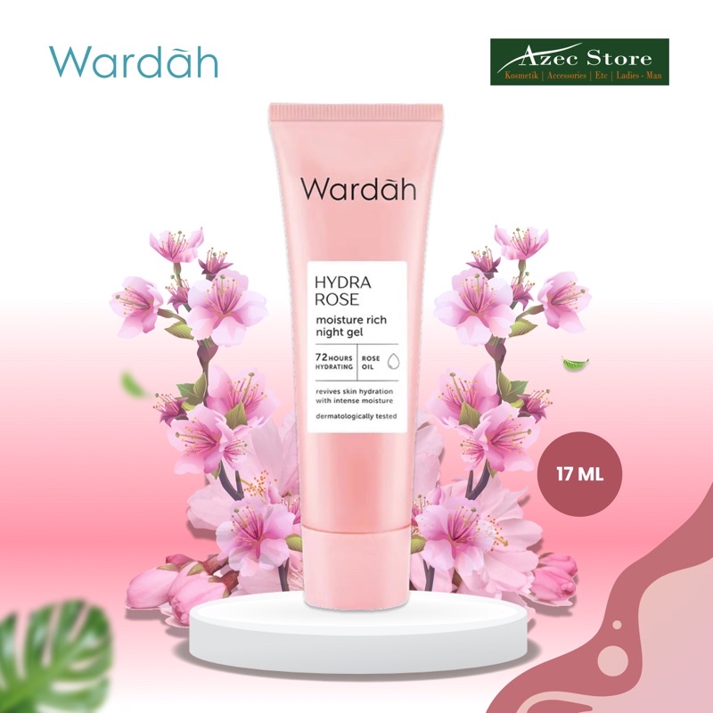 Wardah Hydra Rose Moisture Rich Night Gel 17ml