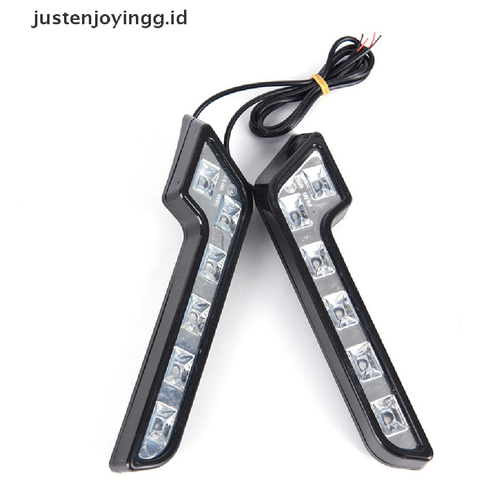 // justenjoyingg.id // 2 x Bright 6LED Super White Car Driving Lamp Fog 12V DRL Daytime Running Light  ~