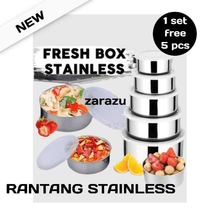 Rantang Susun 5 Stainless Steel / fresh Box stainless