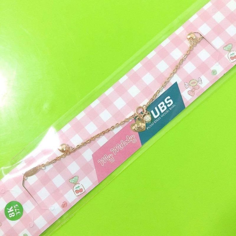 Gelang rantai anak my melody grafir UBS kadar 8k/375