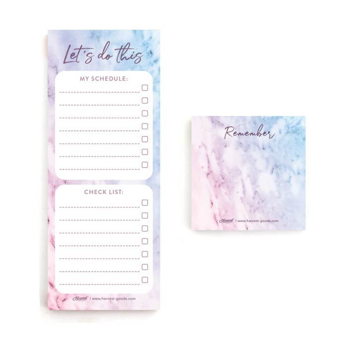 

To Do List / Memo Harvest Daily Essential Blooming - Blue Pink