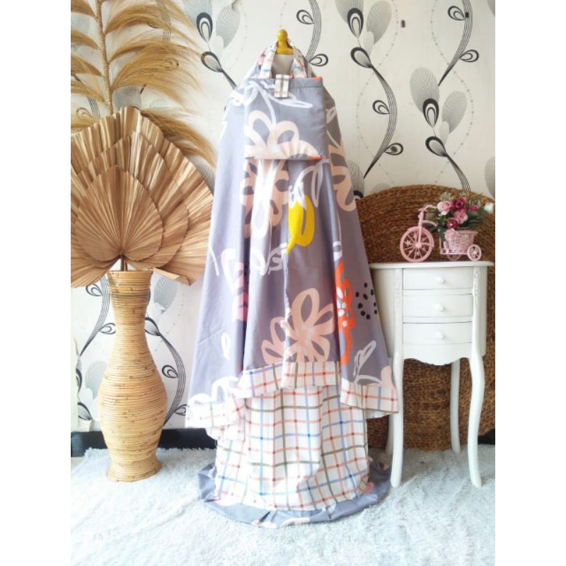 Mukena Dewasa Putusan Atas Motif bawah Kotak