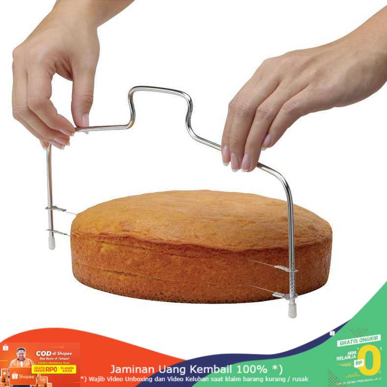 (BISA COD) RVOSTR Pemotong Kue Adjustable Wire Cake Cutter Slicer Leveler