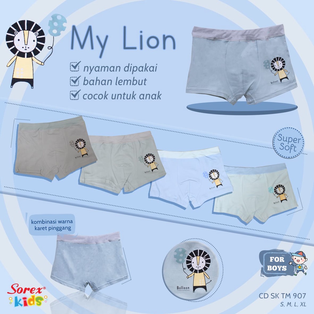 SOREX KIDS GIRL &amp; BOY CD CELANA DALAM ANAK SOREX 1302/MA502/MA503/TM907/Boxer anak perempuan /Boxer anak laki-laki