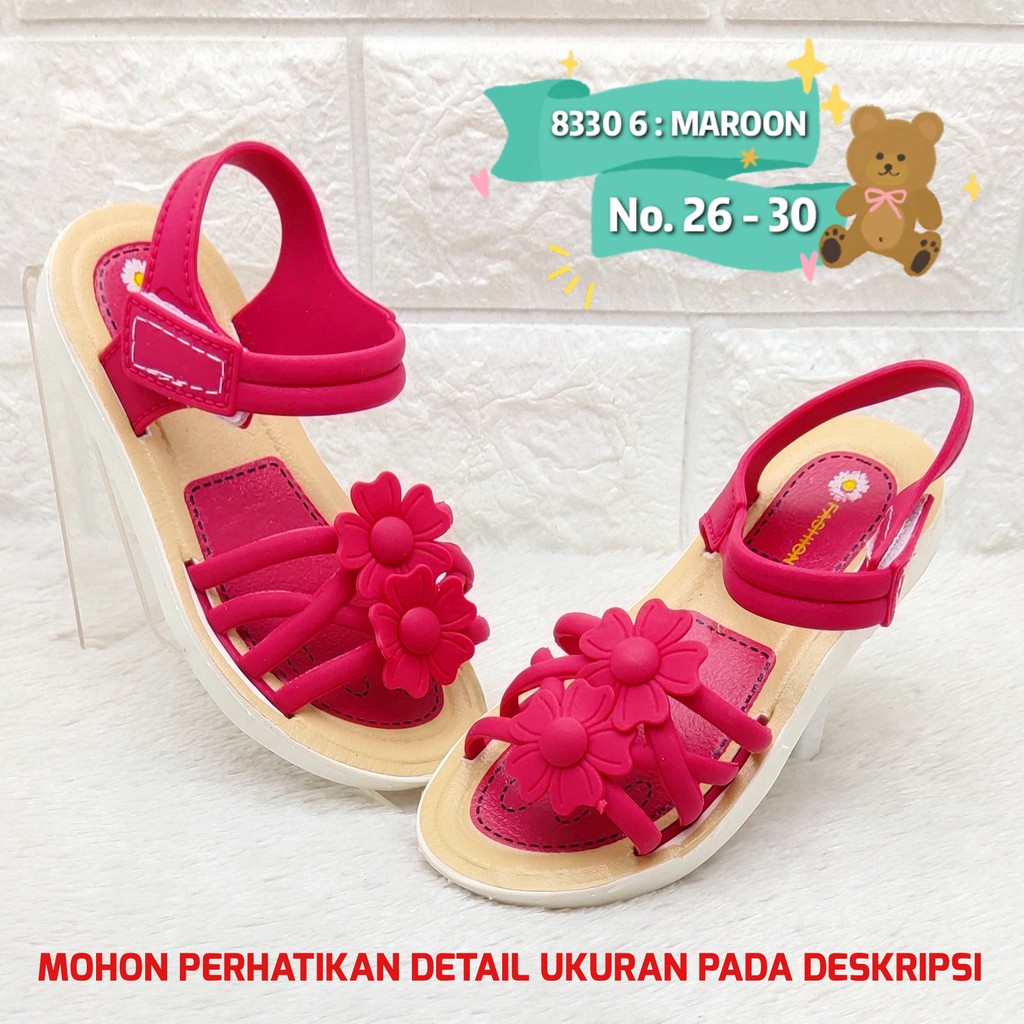 Sandal jelly anak cewek 8330 6 sendal import kekinian anak perempuan SDLSA