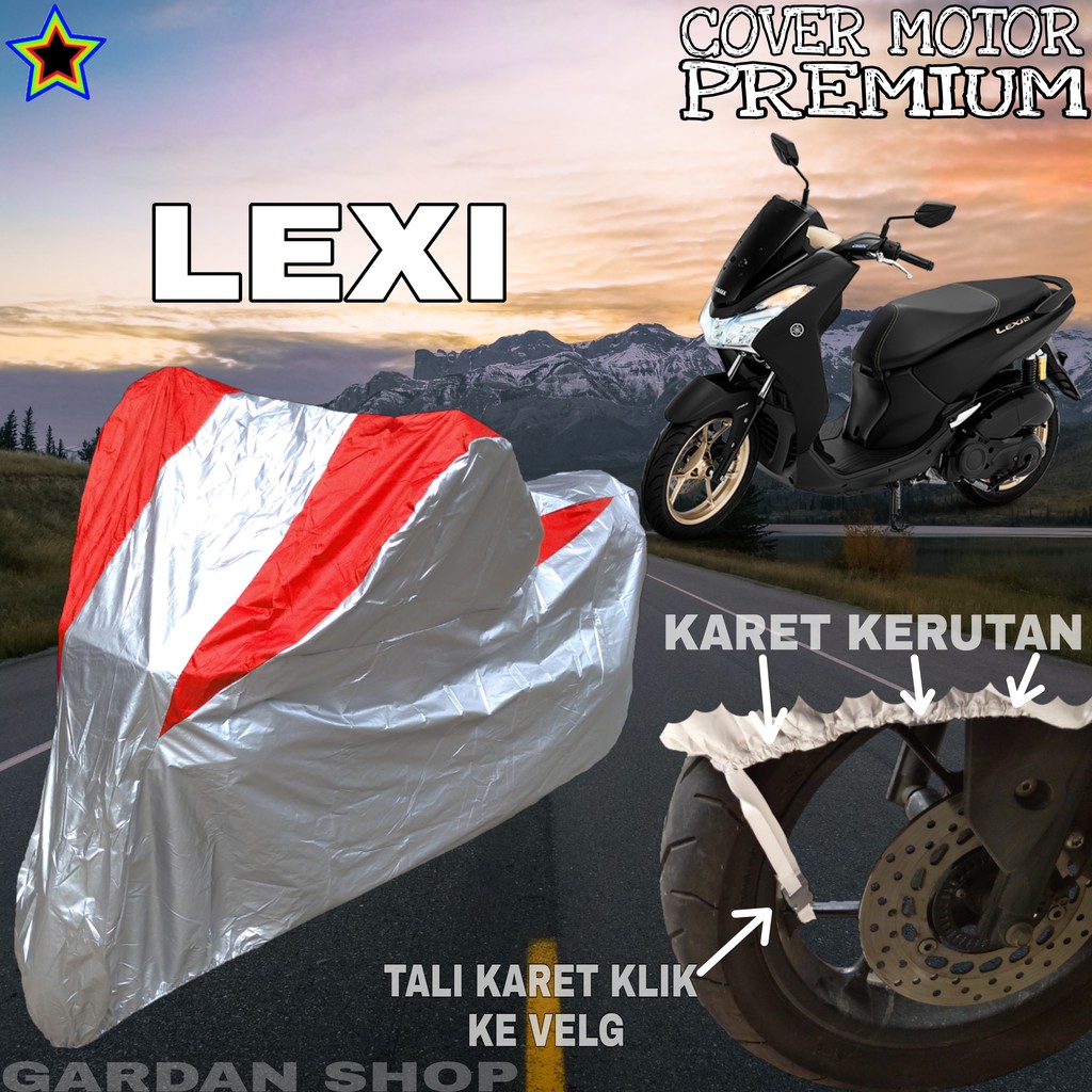 Sarung Motor LEXI Silver MERAH Body Cover Penutup Motor Lexi PREMIUM