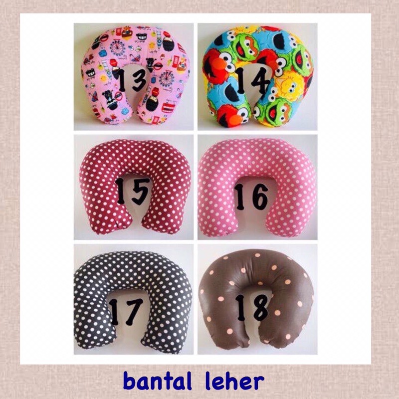 Bantal leher dewasa dan anak motif lucu unik murah warna