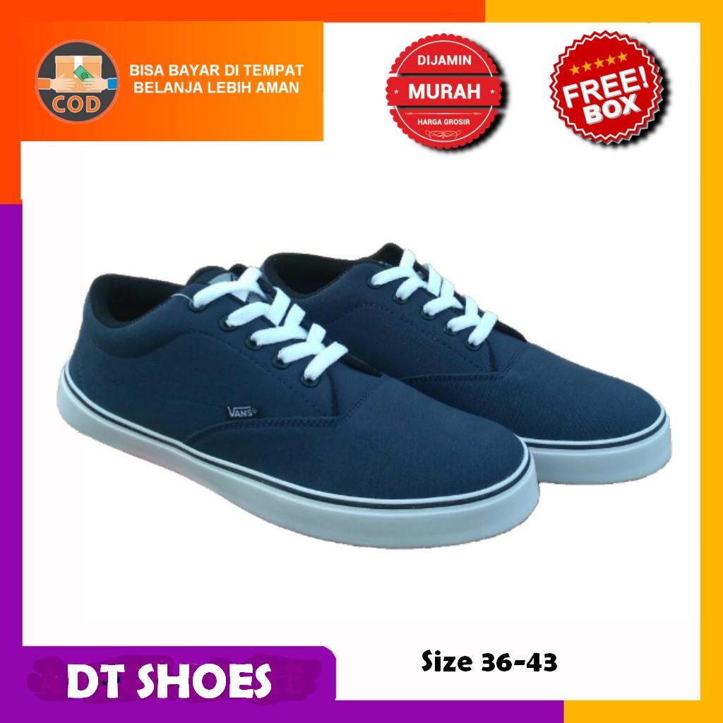 COD SEPATU VANS AUTHENTIC NAVY BLUE SEPATU KASUAL