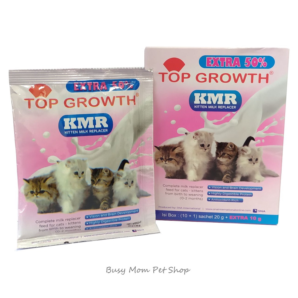 Susu Kucing Top Growth Sachet 30gr Kitten Baby Cat Milk 30 gram Non Growssy