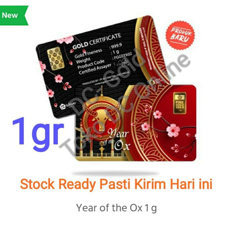 Logam Mulia LM Emas 1 gram Antam Year of The OX Limited  Collector Edition
