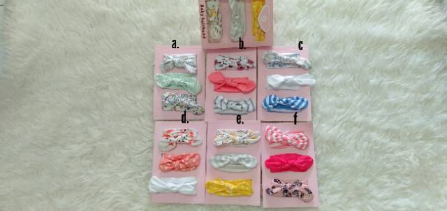 Headband baby set/ Hiasan kepala bayi/ Pita rambut bayi/ Headband baby import