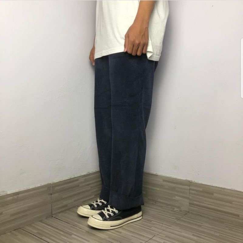Louis Castel trouser corduroy pants navy
