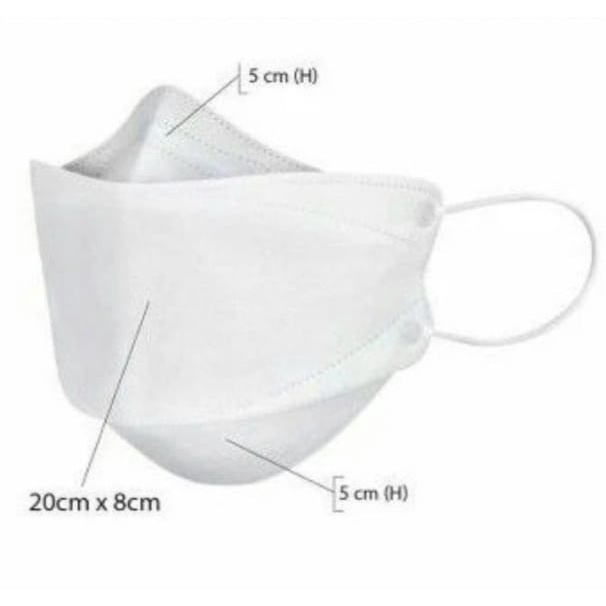Masker KN95 5 Ply White Isi 10 Pcs High Quality MW-02