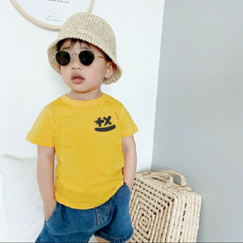 Baju Anak Cotton Combed Usia 2-10th Kaos Anak Lengan Pendek Kaos Oblong Anak