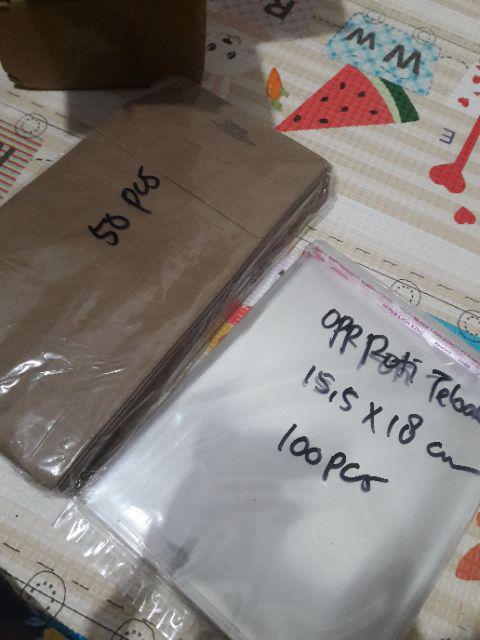 Plastik Opp 15,5 X18 Cm/plastik Roti/plastik Opp Roti Manis(isi 100 Pcs)