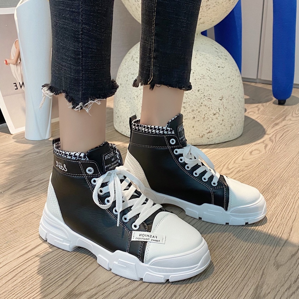 AVANCEID 1865 1867 Sepatu Sneakers Boots Wanita Docmart Putih Hitam Import