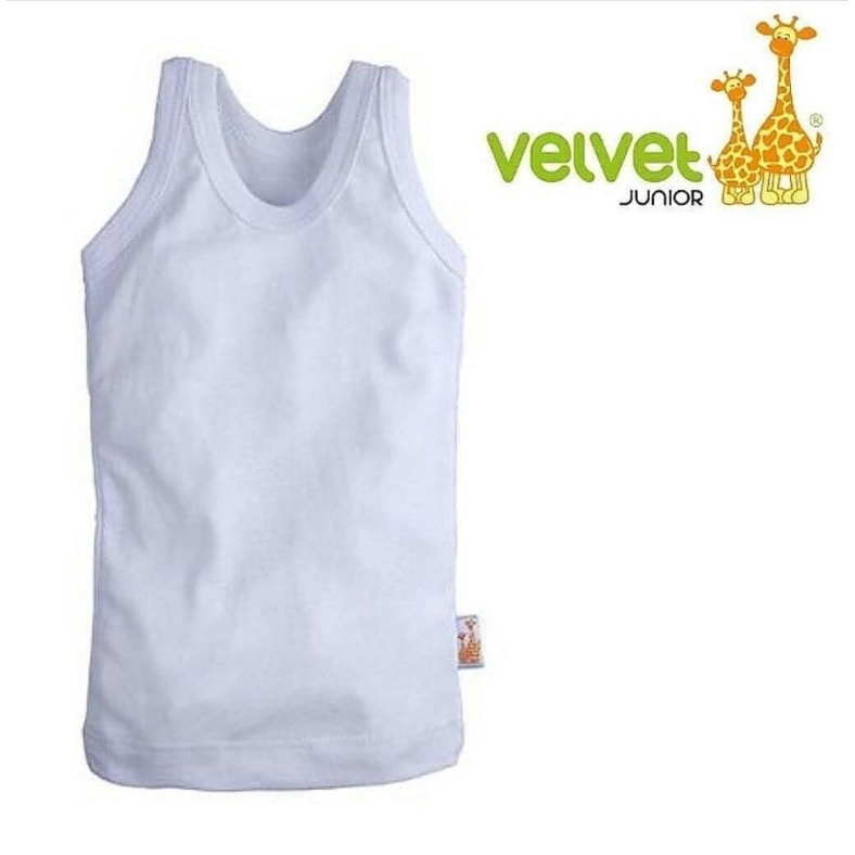 Velvet singlet putih bayi &amp; anak / kaos dalam