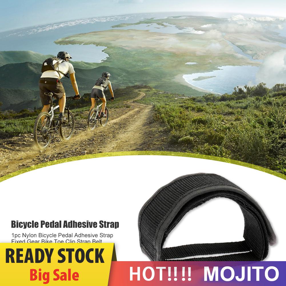 MOJITO 1pc Nylon Bicycle Pedal Adhesive Strap Fixed Gear Bike Toe Clip Strap Belt