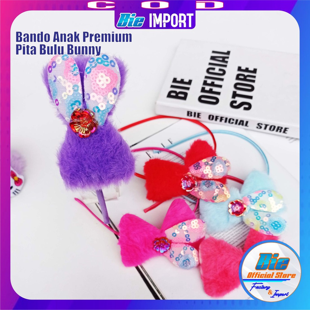 Bando Anak Bulu Pompom Korea  Premium Impor Best Seller