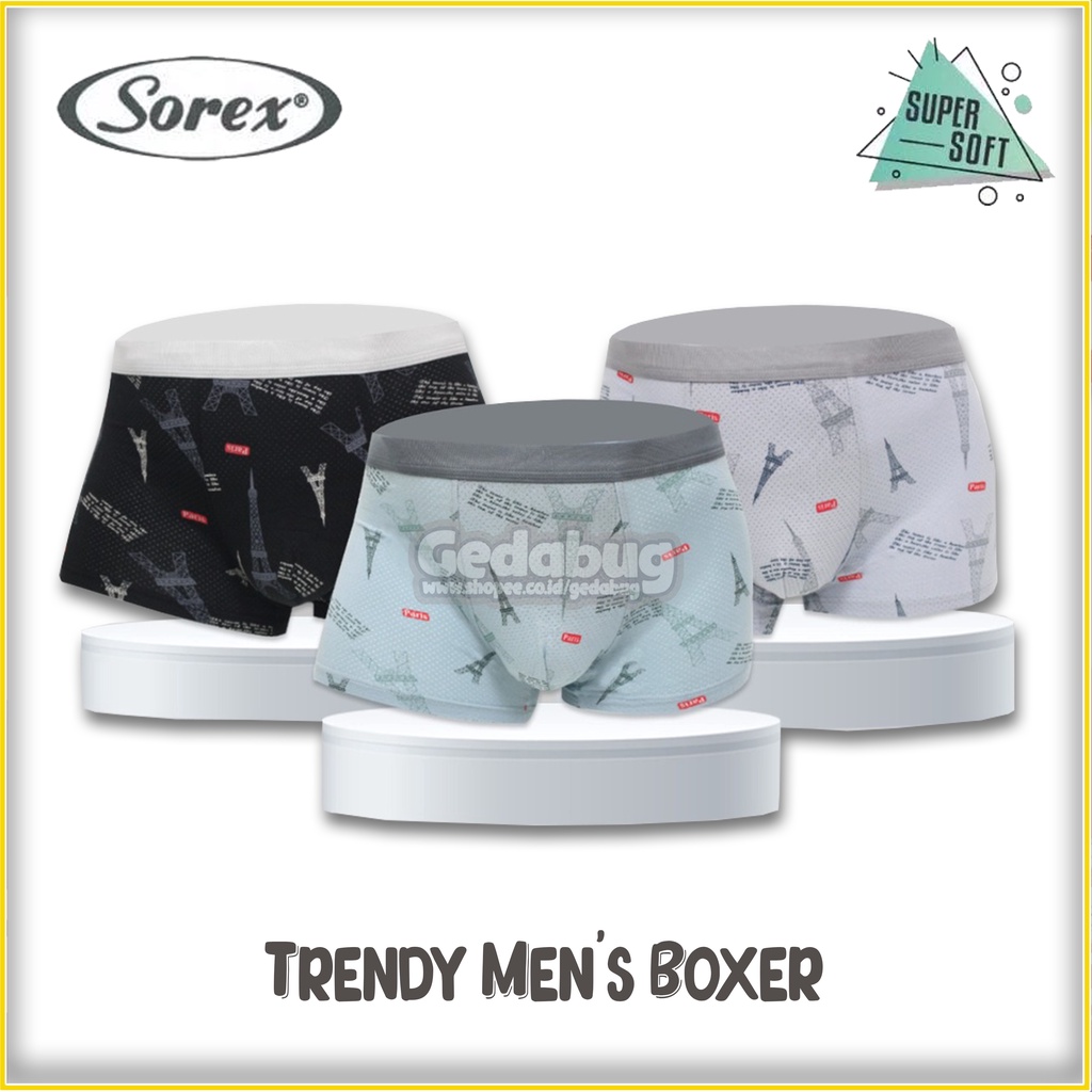 ( 1 Pcs ) CD Sorex Boxer Pria SOREX LK 38257 | Celana dalam pria Premium | GEDABUG