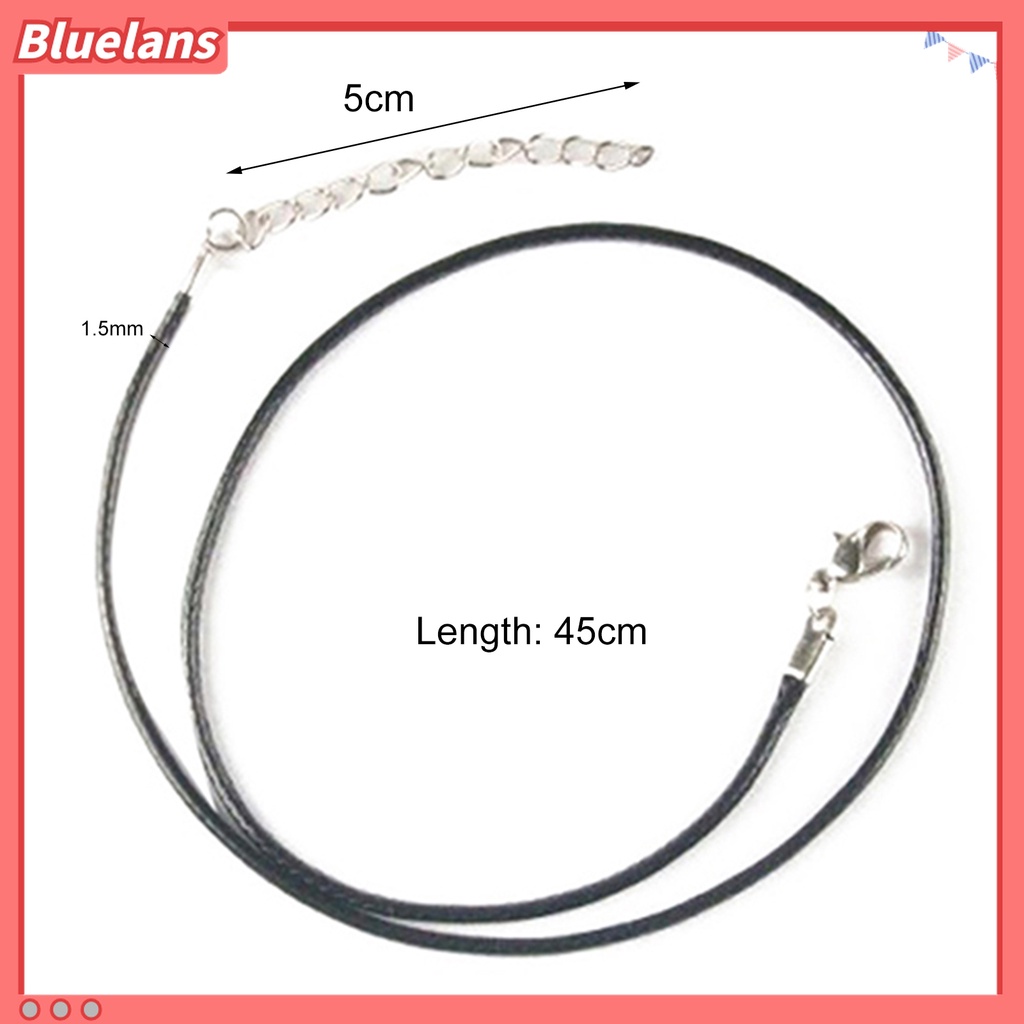 Bluelans 10Pcs / Set Kalung Choker Adjustable Bahan Kulit Imitasi Warna Hitam Untuk Pesta