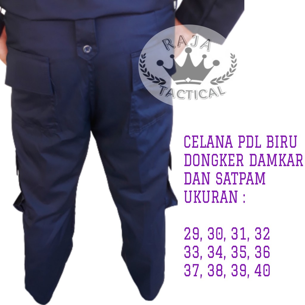 Celana PDL Biru Dongker Damkar Celana Panjang PMR SATPAM