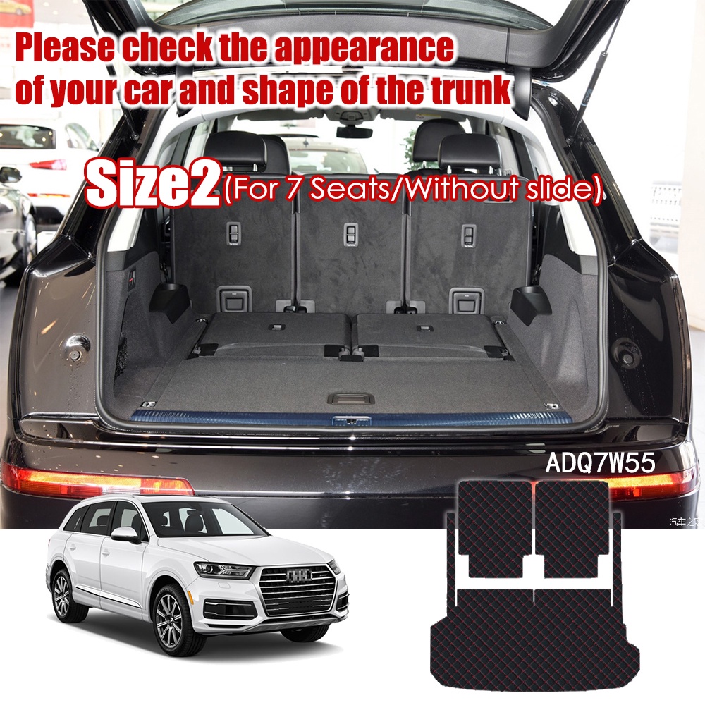 Matras Interior Bagasi Mobil Bahan Kulit Untuk Audi Q7 4M 2015 2016 2017 2018 2019 2020