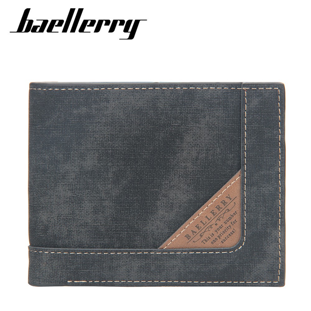 DOMPET IMPORT PRIA BAELLERRY BRANDED ORIGINAL KULIT LIPAT KECIL OVADO KARTU KEREN PENDEK PREMIUM ORI