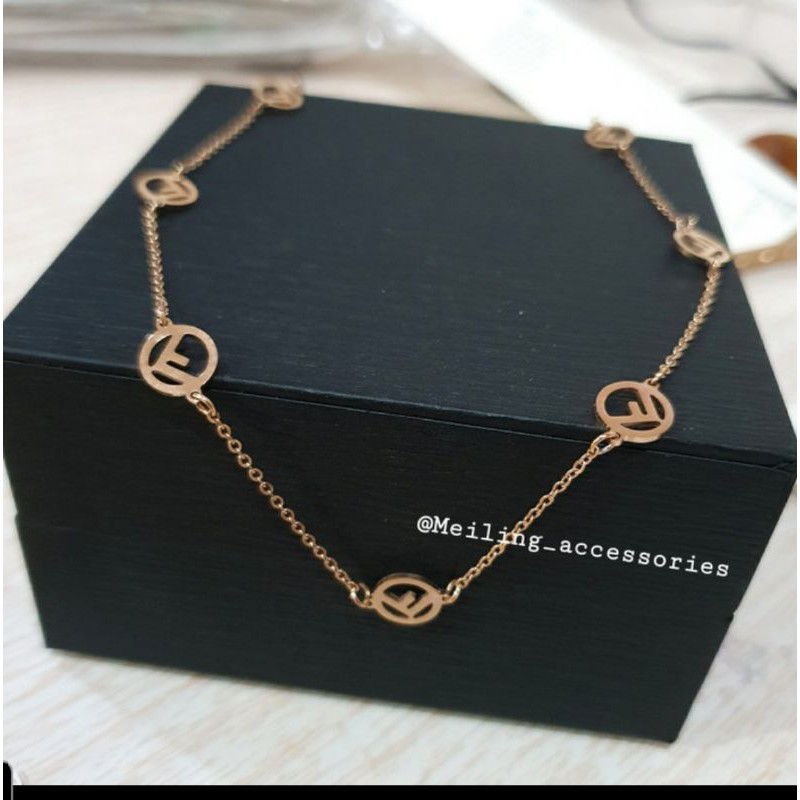 Kalung titanium asli Rosegold Premium Quality Anti karat anti alergi Stainless steel 562