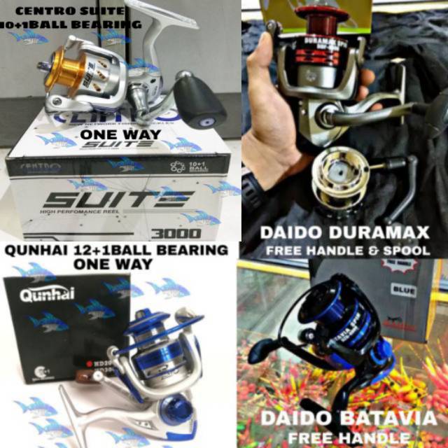 REEL DAIDO DURAMAX SPIN 8BB/DAIDO BATAVIA/ DAIDO MAXIM/QUNHAI 12+1ball bearing1000 - 6000