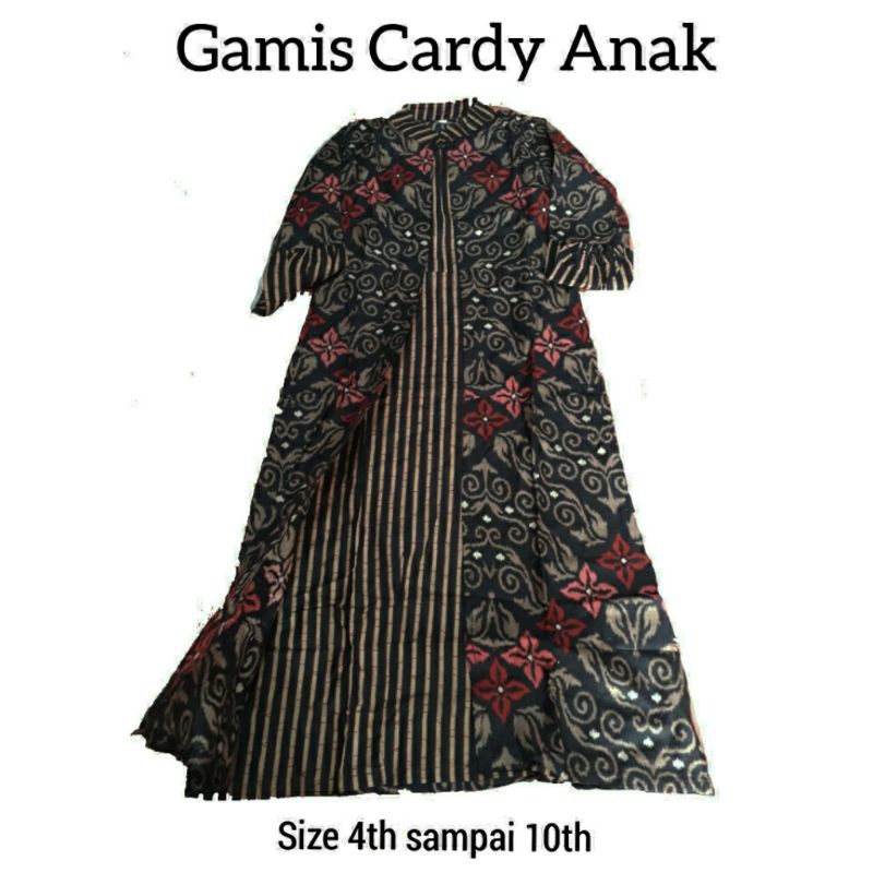 GAMIS CARDY ANAK BATIK BUNGA TENUN SONGKET ZIGZAG MODERN MURAH