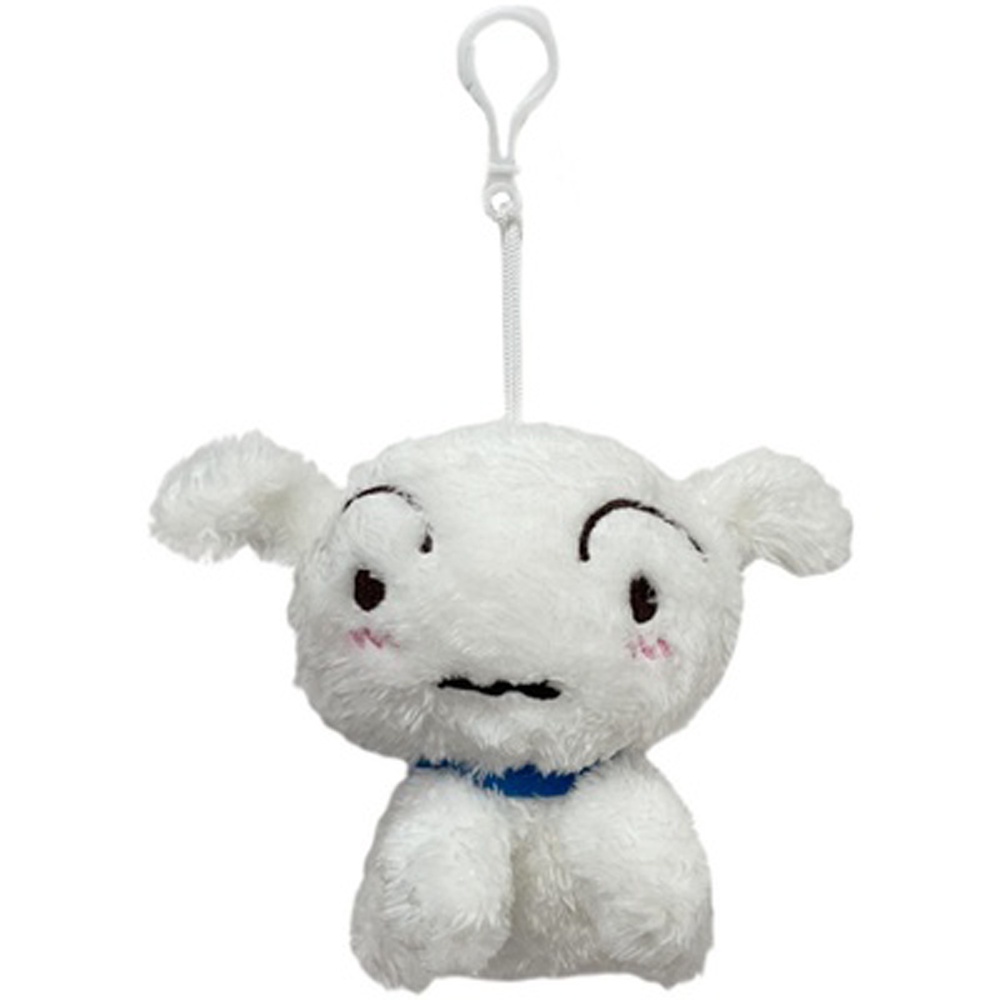 Needway  Fashion Crayon Shin Chan Kids Gifts Stuffed Plush Dolls White Dog Plush Keychain Anime Cute Bag Pendant Kids Toys Cartoon Crayon 13cm Plush Keyring