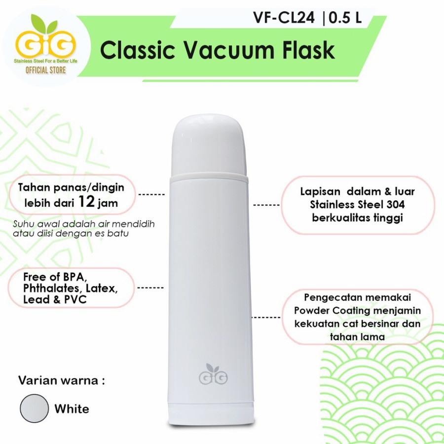 BOSU377 GIG BABY CLASSIC VACUUM FLASK TERMOS MINUM 500 ML