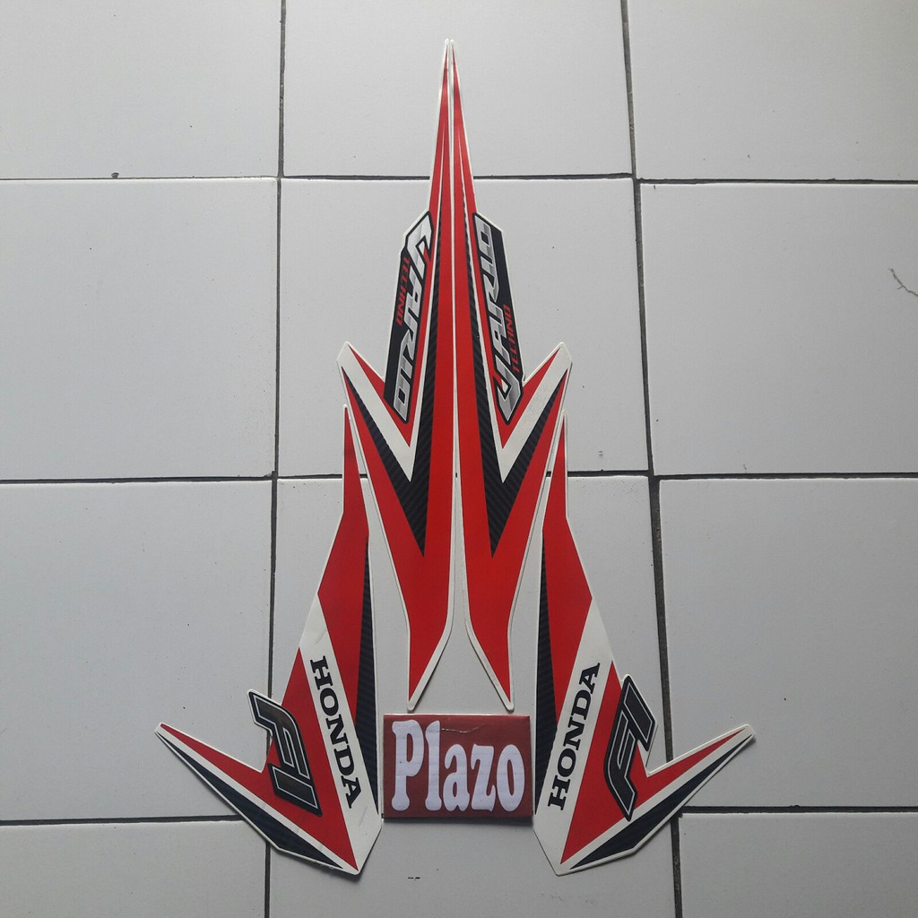 stiker vario techno 125 fi 2015 putih-merah