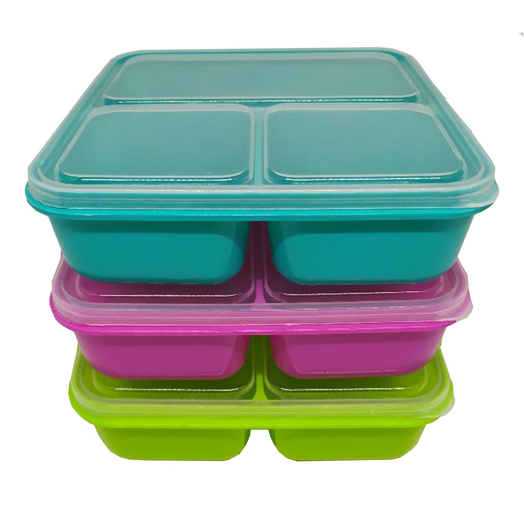 Lunch Box Nara Clio Sekat Free Sendok Plastik Murah