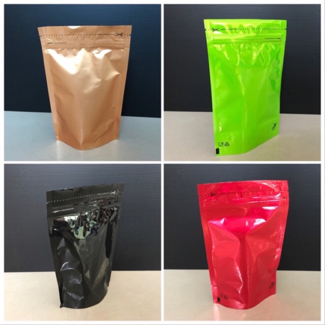 Standing Pouch 13x20.5 cm Alumunium Foil Zip - Warna Warni