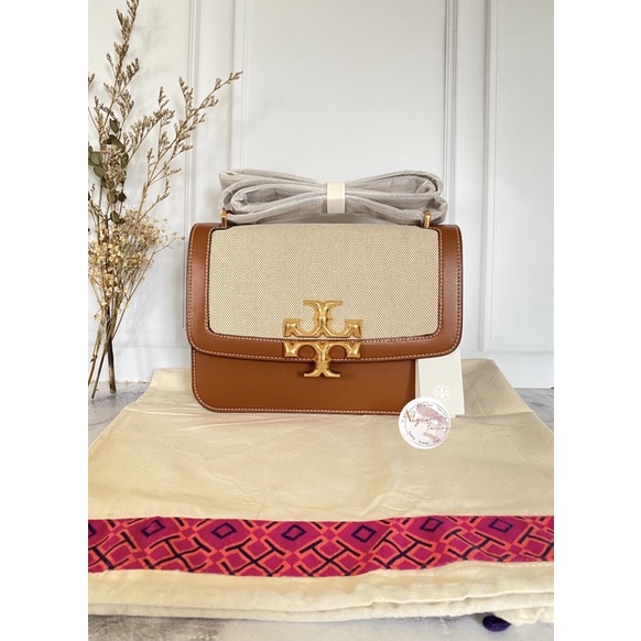 Tory Burch Eleanor Bicolor Canvas / Tas Wanita