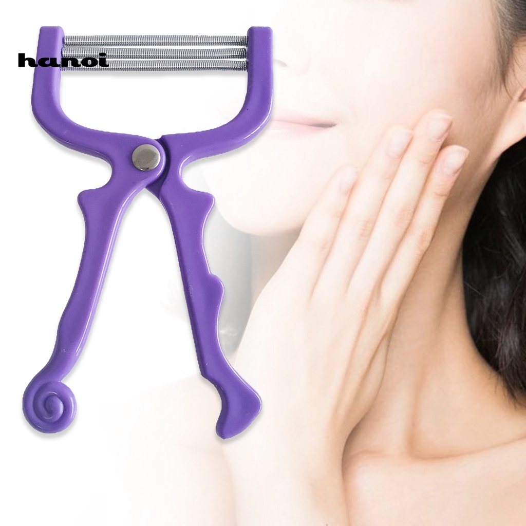 HQTM_Threading Epilator Smooth Skin Ergonomic Design Handheld 3 Row Hair Remover Spring Threading Epilator for Girl