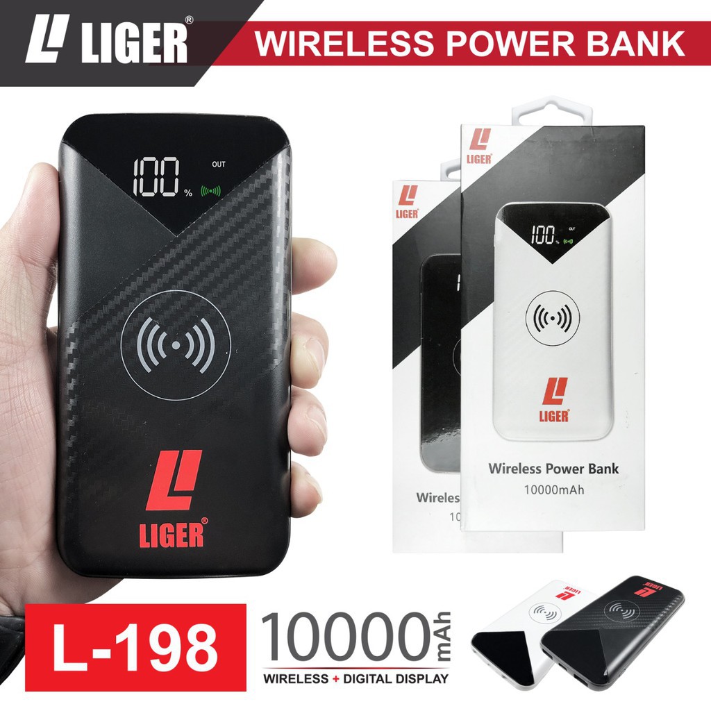 Power Bank Liger L-198 Wireless 10000mAh with Digital Display