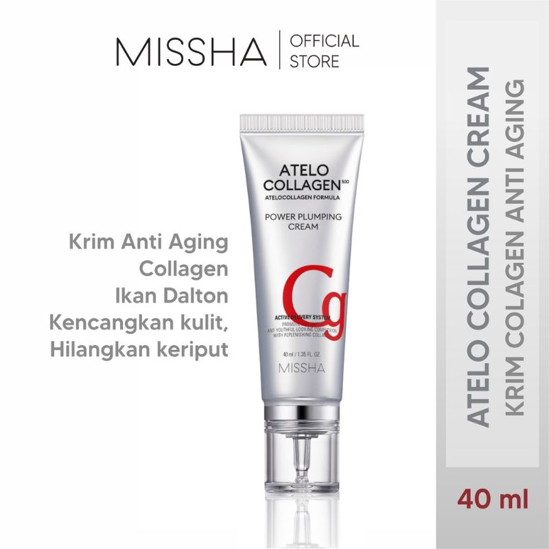 Jual Missha Atelo Collagen 500 Power Plumping Cream 40ml Shopee Indonesia