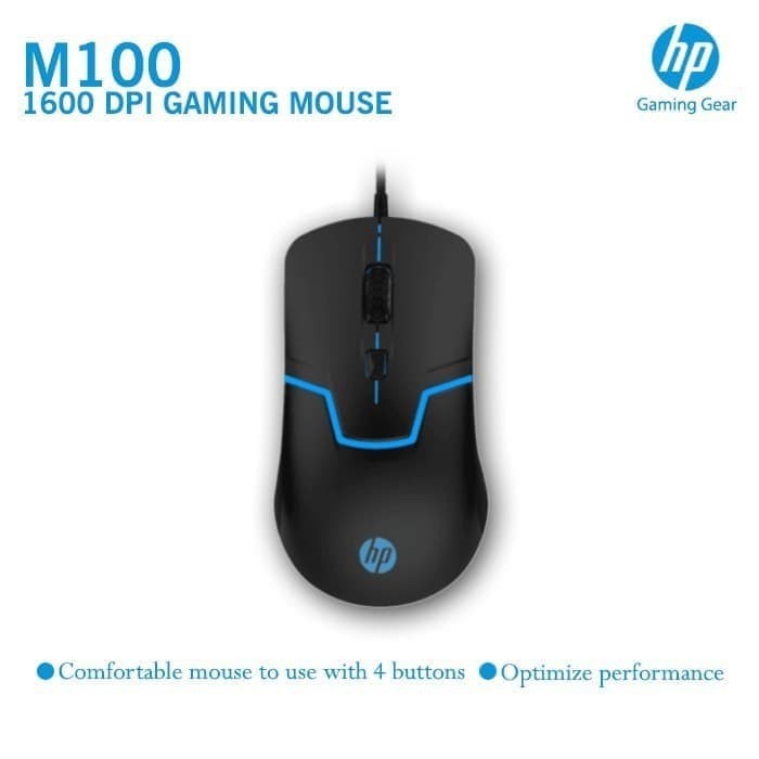 HP M100 Gaming Mouse LED 1000 Dpi