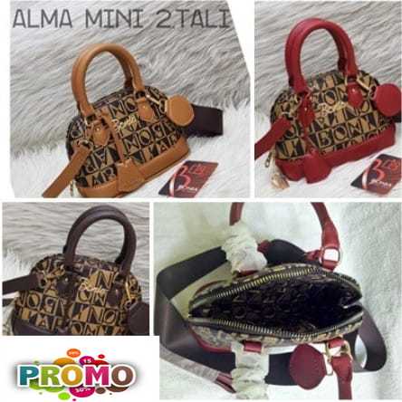 SALE  TAS WANITA ALMA BON-IA PREMIUM ASLI IMPORT 2 STARP TAS FULL EMBOSED