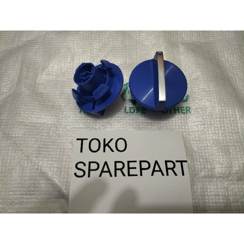 Knop/ knob temer mesin cuci Polytron biru