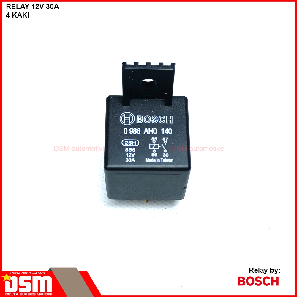 Bosch Relay 4 Kaki - 5 kaki 12V / Relay Lampu Klakson - Headlamp Mobil Motor