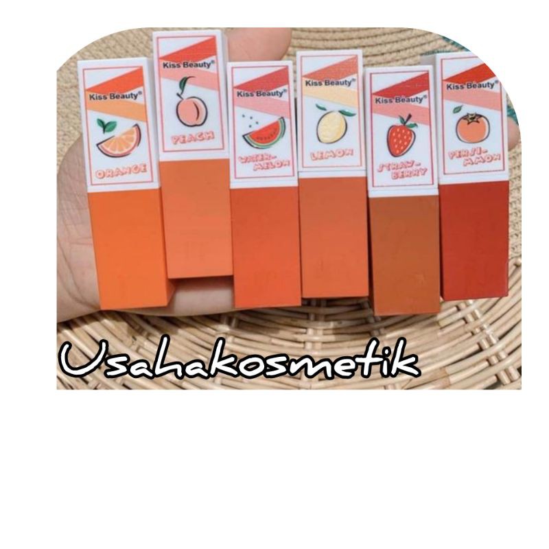 LIPSTICK KISS BEAUTY HONEY FRUIT MATTE PER 6PCS NO.36227-03