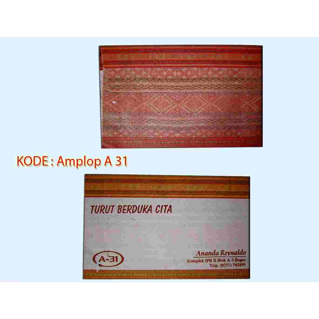

Blangko Amplop Motif A 31 Murah isi 50