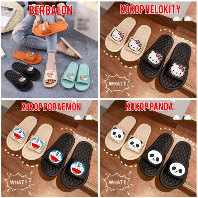 Godiva96 - SANDAL SELOP SEPON RINGAN DORAEMON PANDA HELLO KITTY MEDAN