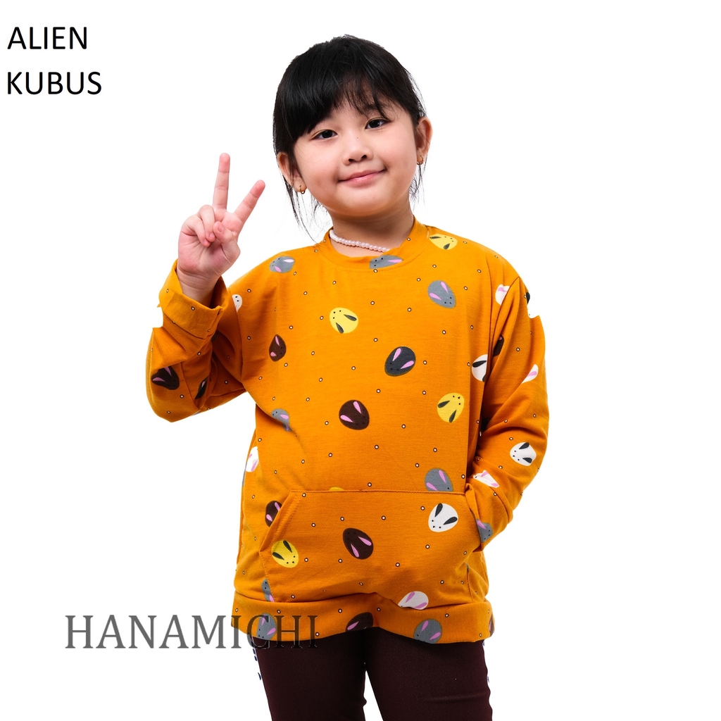 Hanamichi ALIEN Baju Sweater Anak Lengan Panjang