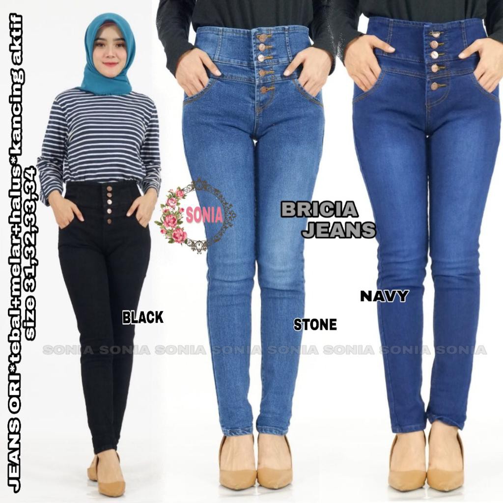 BRICIA JEANS CELANA HIGH WAIST KEKINIAN