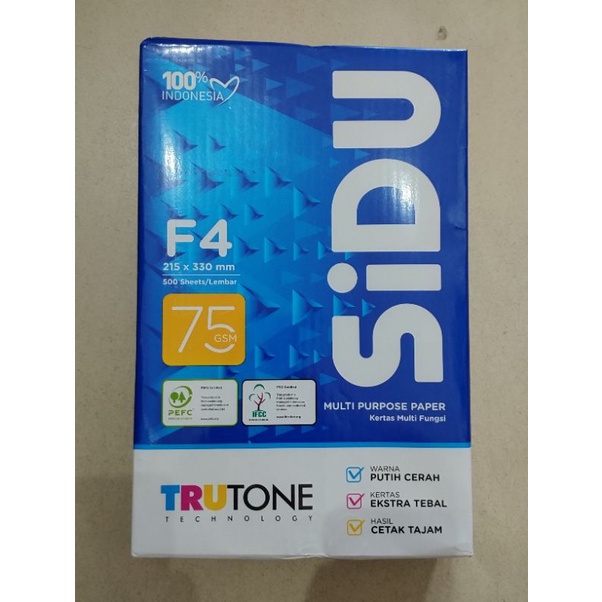 Jual Kertas Hvs F4 Sidu 75 Gram Shopee Indonesia